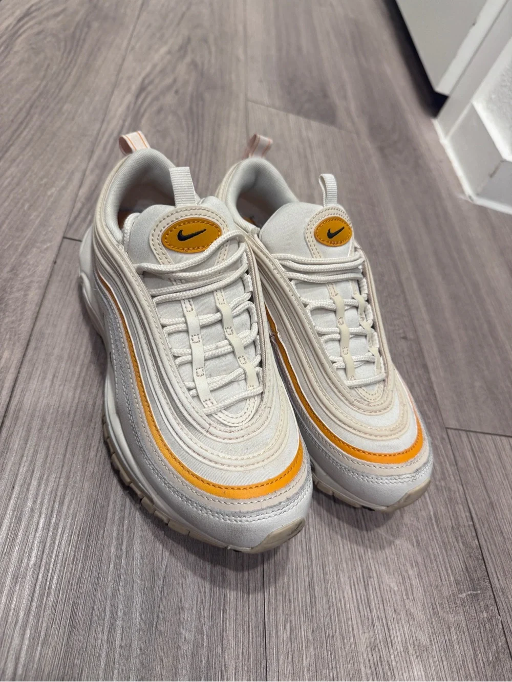 Nike Women’s Sneakers in White and Mustard Yellow